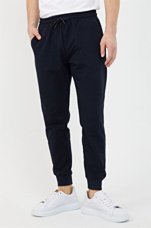 Erkek Paça Ribanalı Lacivert Eşofman Altı