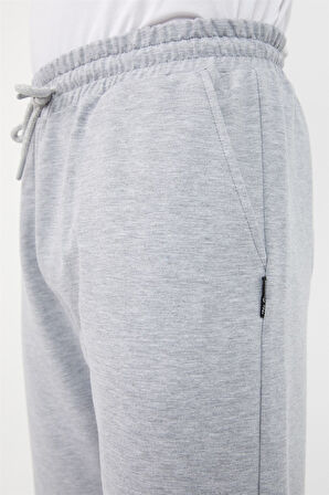 Erkek Paça Ribanalı Gri Eşofman Altı