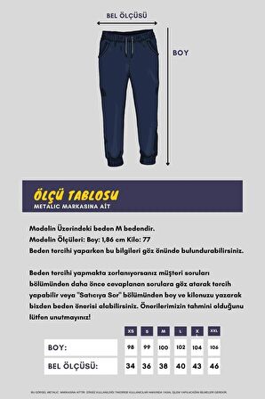 Erkek Siyah-Lacivert-Antrasit Arka Cep Etiket Detaylı Paça Lastikli Regular Fit 3'Lü Eşofman Altı