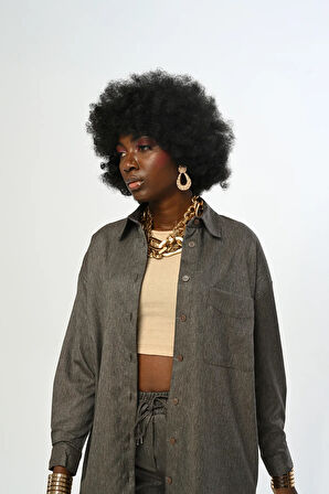 KADIN DÜZ RENK TEK CEPLİ GÖMLEK