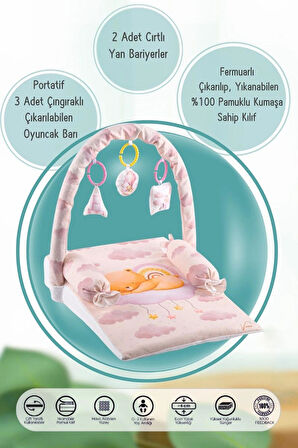 Bebek Reflü Yatağı, Fermuarlı, Yıkanabilir Kılıf, Özel Üretim