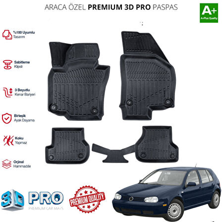 GOLF 4 ARACA ÖZEL 3D PASPAS 1997 1998 1999 2000 2001 2002 2003 2004 2005