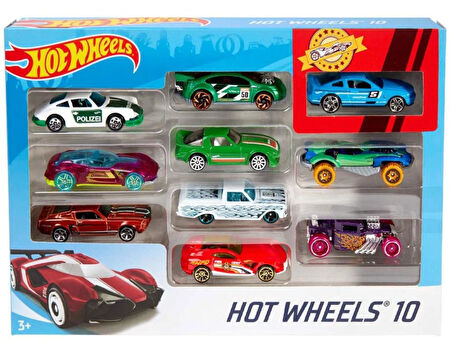 DZC KUZENLER AVM HOT WHEELS 10 Lİu METAL ARA0BALAR DEMİR ERKEK OYUNCAK ARAÇ SET