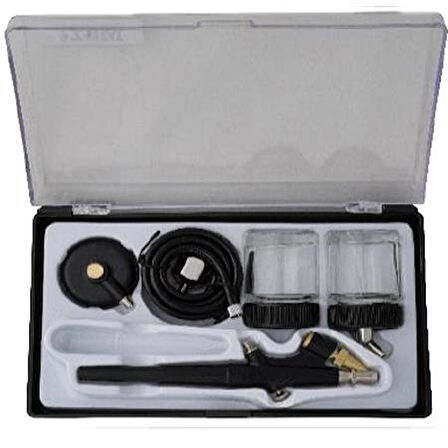 Muzi ABS1 Airbrush Set Pistole Boya Tabancası 