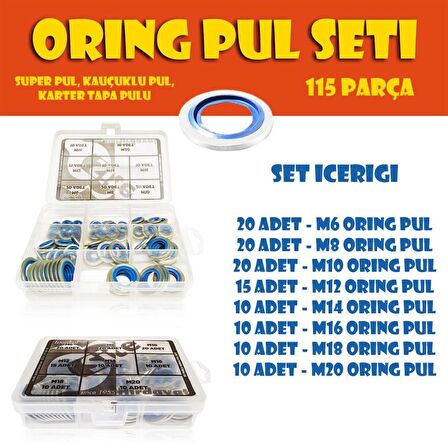 115 Parça Oringli Pul Seti