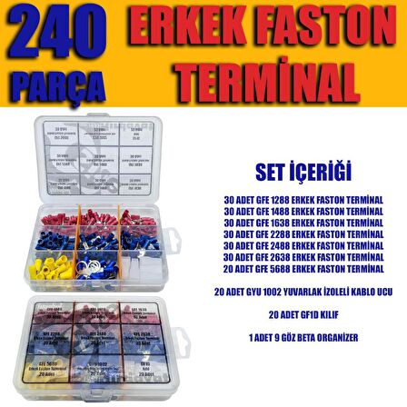 240 Parça Erkek Faston Seti