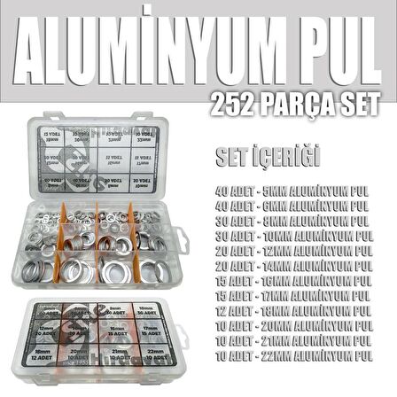 252 Parça Aluminyum Pul Seti