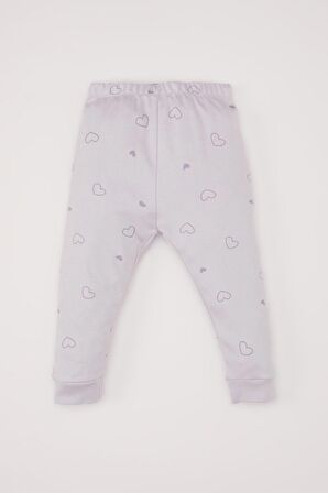 DeFacto Kız Bebek Pijama Takımı Tavşan Baskılı Uzun Kollu Üst Beli Lastikli Uzun Alt D7163A524WNPR305