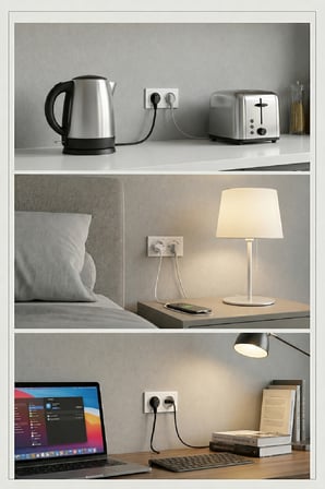 Duvar Prizi İkili Topraklı Beyaz 16A 250V Monofaze İç Mekan Elektrik Prizi Standart Tip