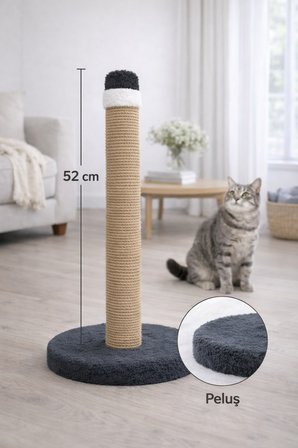 Kedi Tırmalama Tahtası Antrasit ve Catnip Sprey Seti Doğal Oyun ve Sakinleştirici Eğitim Seti