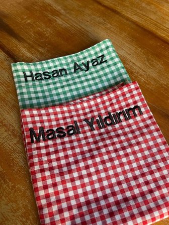 MavDesign İsim Nakışlı Beslenme Örtüsü