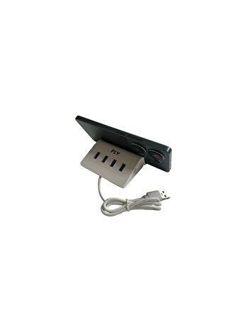 FLY 4'LÜ USB ÇOKLAYICI HUB ŞARJ STANDI,PC-MAC UYUMLU 1X TYPE-C ÇIKIŞLI