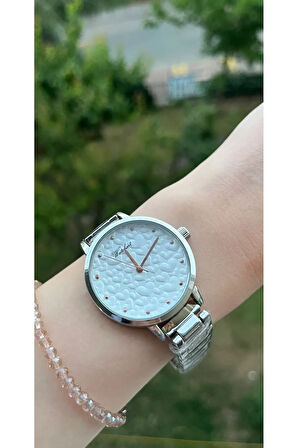 Gümüş Renk Çelik Kordon Kadın Kol Saati