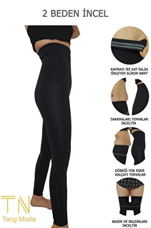 Anında Incelme Siyah Yüksek Bel Korse Tayt Toparlayıcı Korse