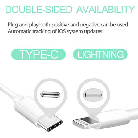  Iphone 11 12 13 14 Pro Uyumlu Type C Hızlı Şarj Aleti Kablosu Usb-C Lightning Kablo