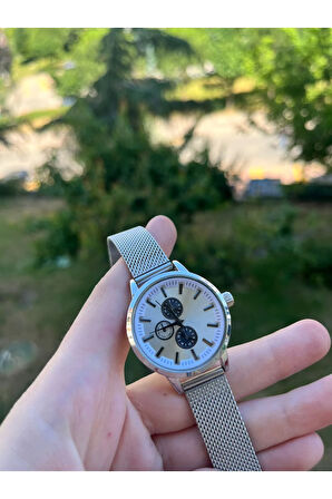 Gümüş Renk Çelik Kordon Kadın Kol Saati