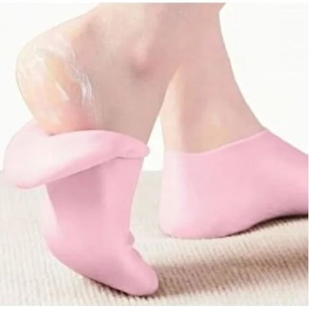 Silikon Nemlendirici Ayak Bakım Çorabı Pembe Küçük Boy