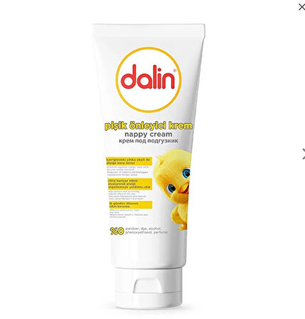 Dalin Pişik öneliyici Krem/Pişik Kremi 100ML+Dalin Likit Pudra & Losyon 100 Ml+Dalin Islak Havlu 56 lı