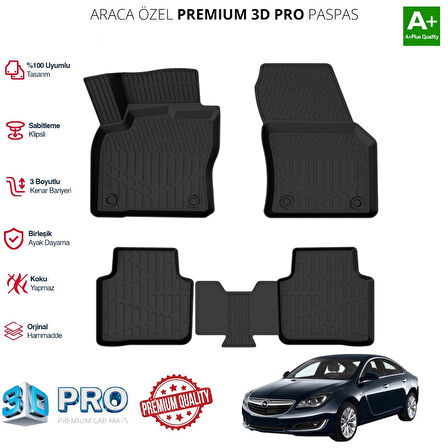 OPEL İNSİGNİA ARACA ÖZEL 3D PASPAS 2012 2013 2014 2015 2016 2017