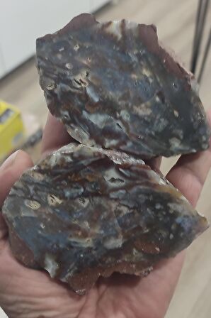 Agate Stone  ( Akik Taşı ) Koleksiyonluk Çift Parça 696 Gr