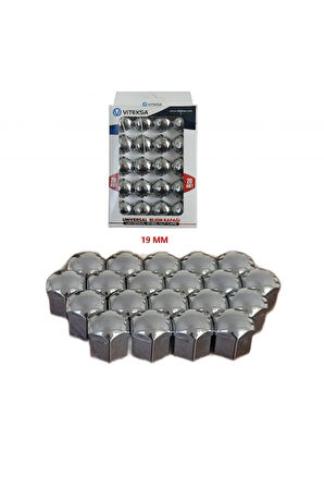 Viteksa Bijon Kapağı Düz 19mm Krom 20li Set