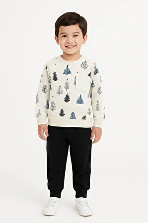 ERKEK ÇOCUK PAMUKLU ALT ÜST TAKIM 2'Lİ EŞOFMAN TAKIMI 