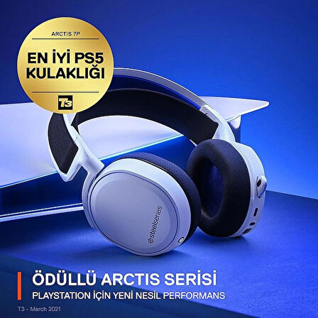 SteelSeries Arctis 7P+ Wireless Gaming Kulaklık - Kayıpsız 2.4 GHz - 30 Saat Kullanım - USB-C - 3D Audio - PS5, PS4, PC, Mac, Android ve Switch