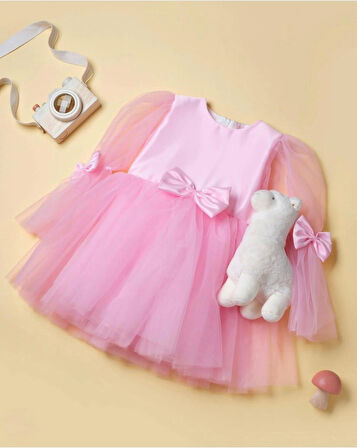 KIZ ÇOCUK TÜTÜ DETAYLI ÖZEL GÜN ELBİSESİ DOĞUMGÜNÜ - DÜĞÜN