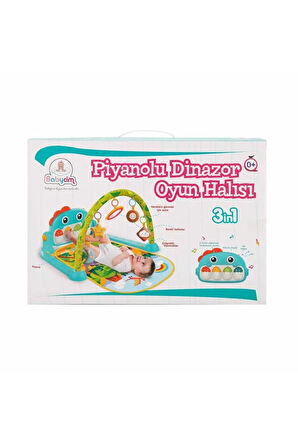 Babycim Piyanolu Dinazor Oyun Halısı Aktivite Oyun