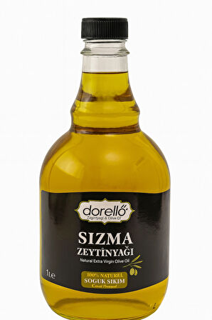 Dorello 1 Litre Soğuk Sıkım Natürel Sızma Zeytinyağı – %100 Doğal ve Katkısız