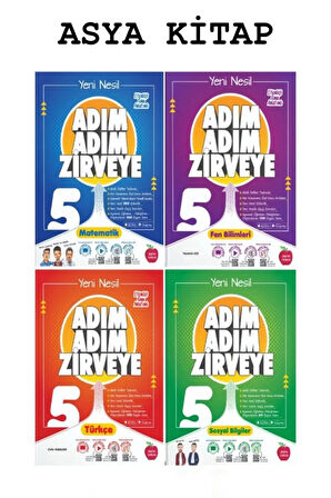 5.Sınıf Newton Yayınları Adım Adım Zirveye Matematik + Türkçe + Fen Bilimleri + Sosyal Bilimler Soru