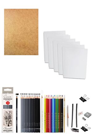 St.petersburg Dereceli Kalem Sulu Kuruboya Kalemi 35x50 Duralit Set