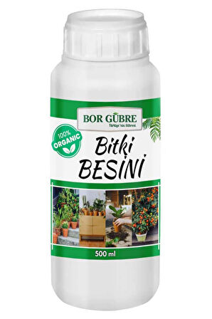 Organik Sıvı Bitki Gübresi 500ML- Yeşil Bitkiler İçin Vitamin-Yeşil Yapraklı Bitkilere Özel Bitki Besini