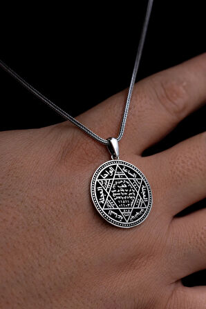 Hz. Süleyman Mührü Erkek Gümüş Kolye