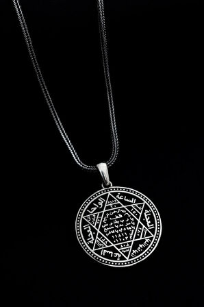 Hz. Süleyman Mührü Erkek Gümüş Kolye