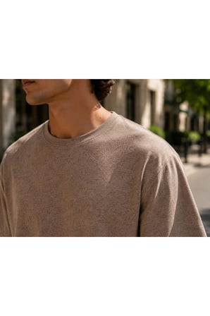 Erkek Yıkamalı Desenli Şortlu Takım – Oversize Tişört ve Lastikli Şort