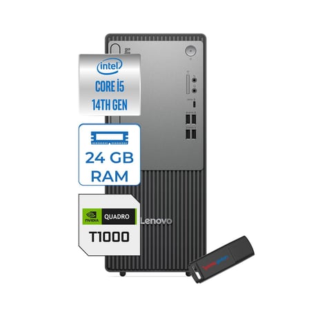 Lenovo Thinkcentre Neo 50T Gen5 Intel Core I5 14400 24GB Ddr5 2tb SSD 27 Inç Monitör Freedos Quadro T1000 4gb Masaüstü Bilgisayar 10002712UAS1CF00F09 + Zetta Flash Bellek