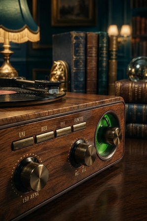 Nostaljik Pikaplı Bluetooth Radyo ve Hoparlör – USB, AUX Destekli Retro Ahşap Tasarım