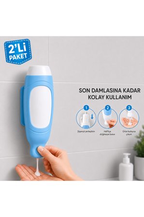 Şampuan ve Sabun Şişeleri için Silikon Hazne - Banyo Şampuan Duş Dispenseri