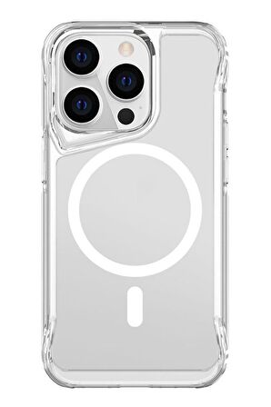 iPhone 15 Pro Max Uyumlu Magsafe Şarj Özellikli Kamera Çıkıntılı T-Max Magsafe Kapak