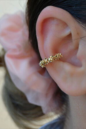 Işıltılı Earcuff Sıkıştırmalı Kıkırdak Küpesi Deliksiz