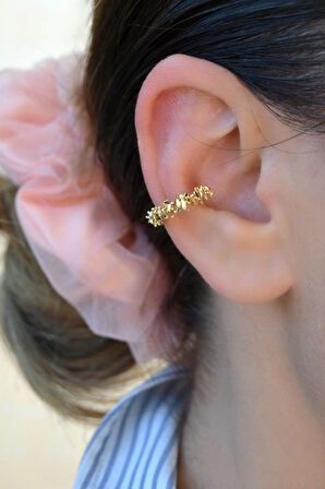 Işıltılı Earcuff Sıkıştırmalı Kıkırdak Küpesi Deliksiz
