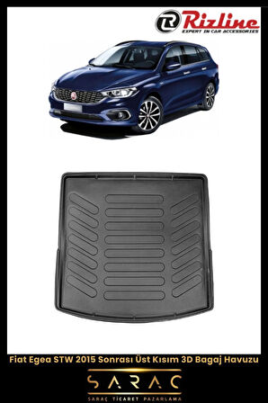 Rizline Fiat Egea STW 2015 Model Üst 3D Bagaj Havuzu