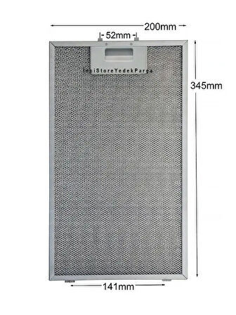 DVE6G560 Aspiratör Davlumbaz İçin Alüminyum Filtresi 200×345 mm Class