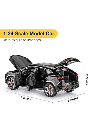 Lamborghini Urus Araba 1:24 Diecast Metal Model Araba Koleksiyon Araba Sesli Işıklı Lambo