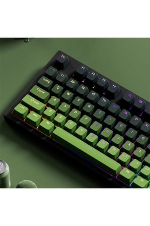 Matcha Tuş Takımı, Gradyan Keycaps, Arkadan Aydınlatmalı 134 Tuşlu Mekanik Klavye Uyumlu, PBT.