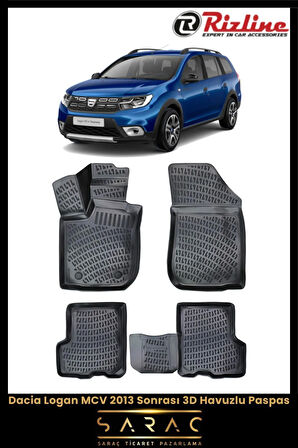 Rizline Dacia Logan 2015 Model 3D Havuzlu Paspas