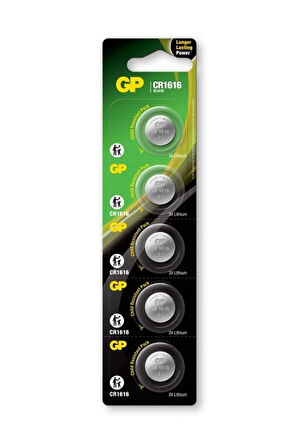 Cr1616-c5 3v Lityum Düğme Pil 5'li Paket