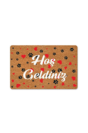 Modern Dijital Paspas - Hoşgeldiniz Karşılama Paspas - Kapı Önü Dekoratif Paspas