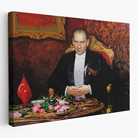 Keskin Bakışlı Atatürk Tablosu-6553